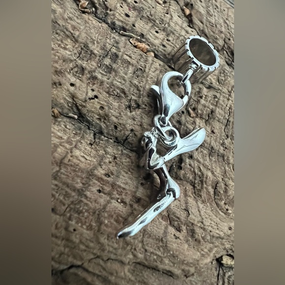 925 European Charm Hanger Dangle Fairy Sterling Silver Magical Bead Charm Hanger - Picture 3 of 6